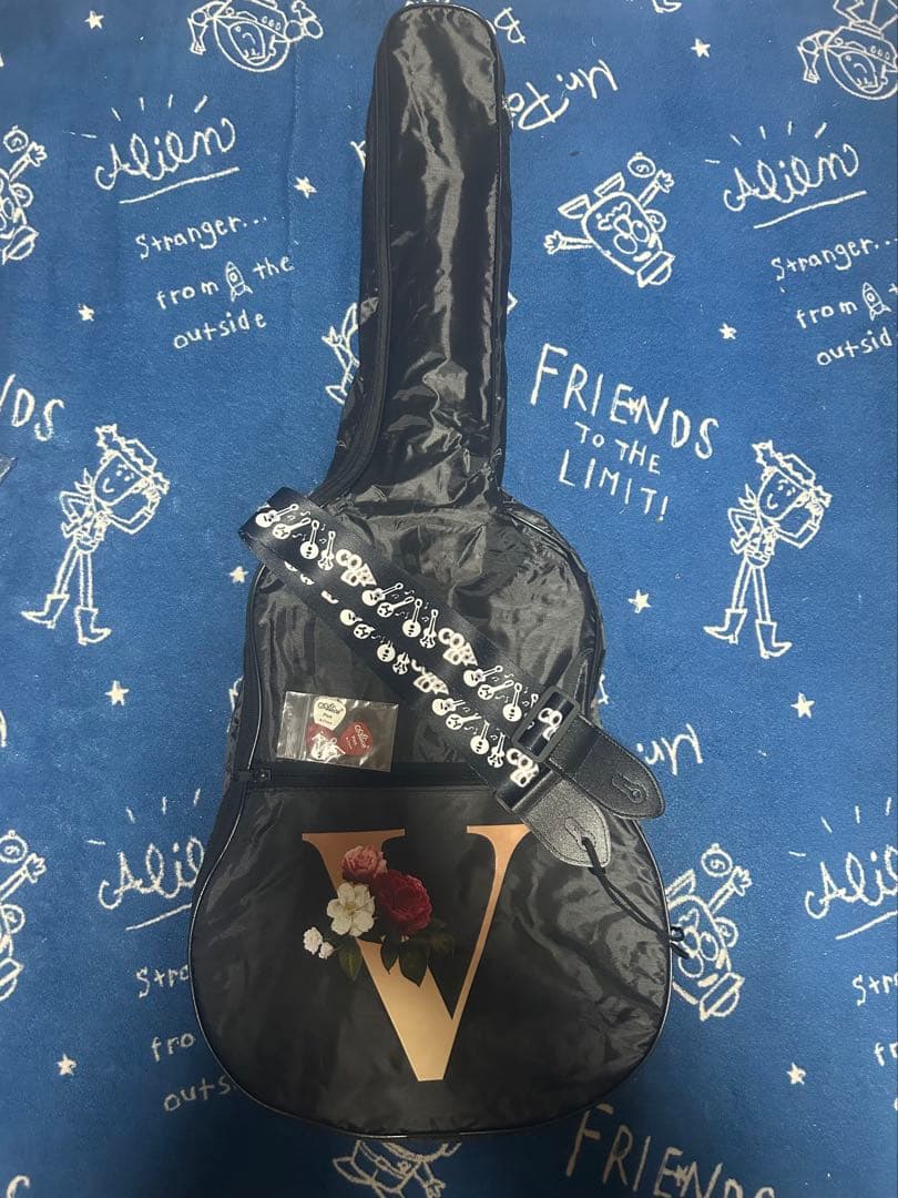 今月末迄　特価‼️新品未使用グリーン　タイガーグラフィック　アコースティックギター