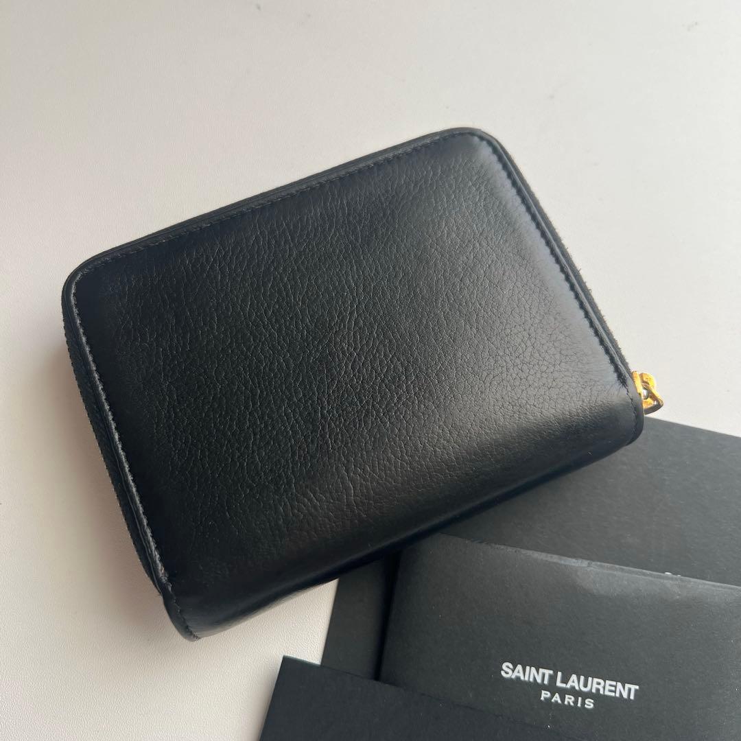 29 極上美品 SAINTLAURENT イヴサンローラン 2つ折り財布