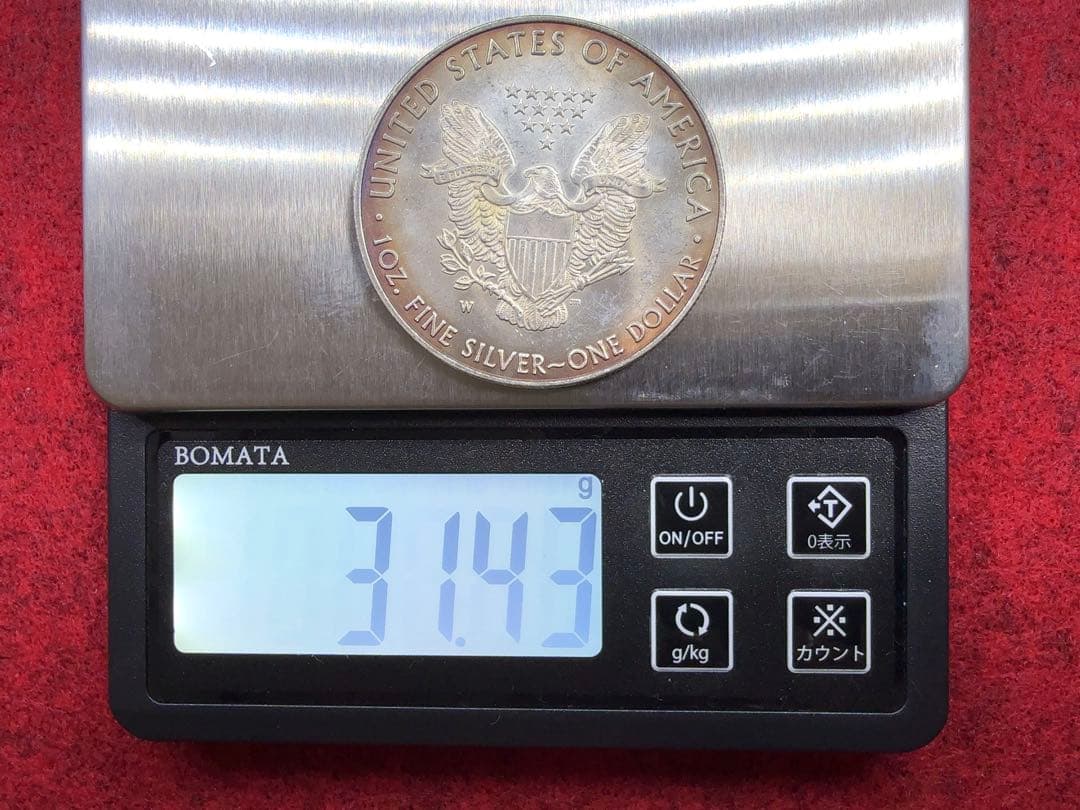 ね*こ様 2001年 シルバー イーグル  銀貨 1$ 1oz リバティ