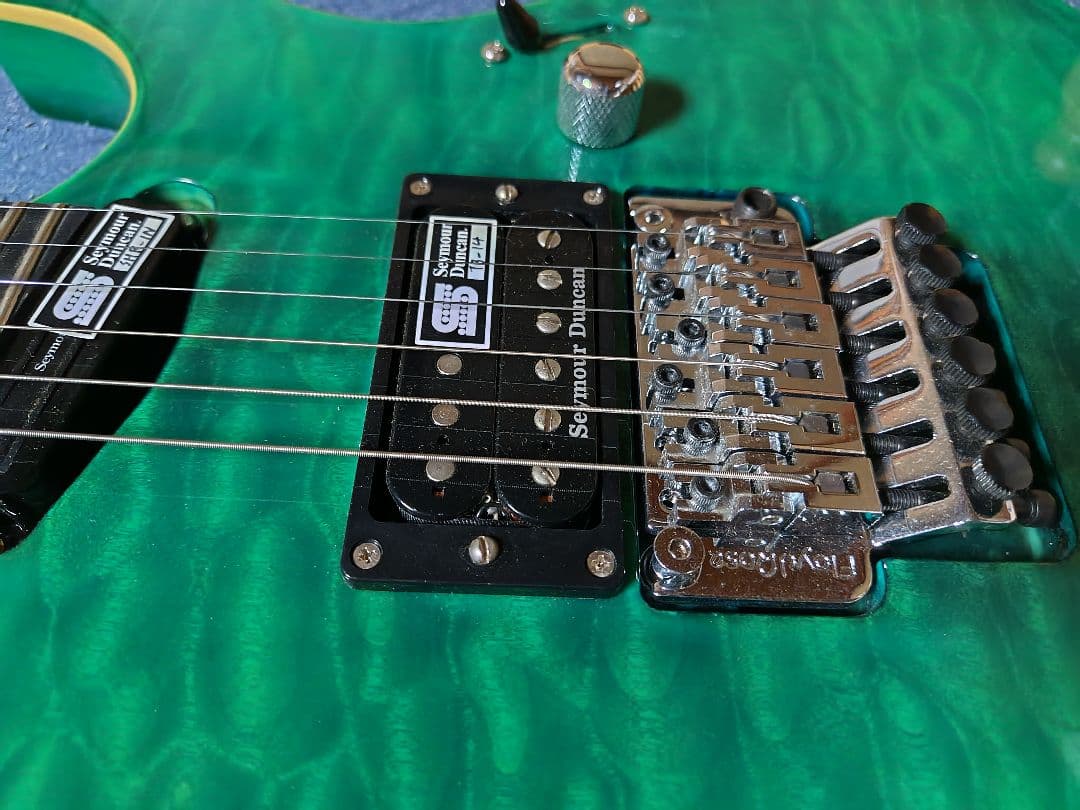 ギター ESP edwars e-mv-125fr Turquoise green