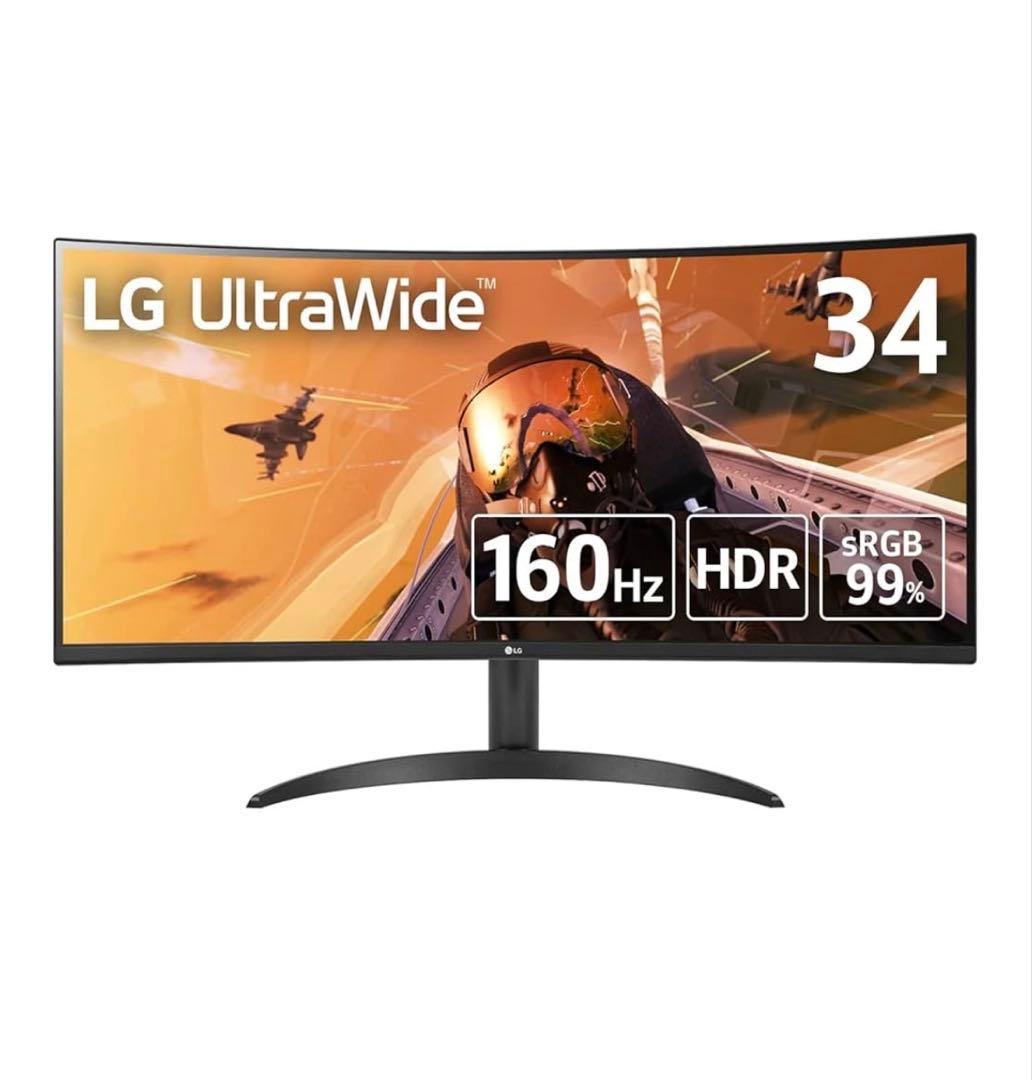 【美品・傷汚れ無し】LG UltraGear 34WP60C-B