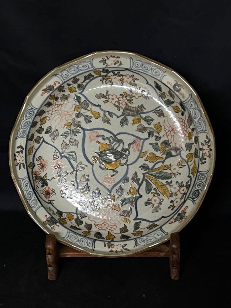 中国古美術　清時代釉裏紅龍文皿【天啟年製】在銘　F55-0