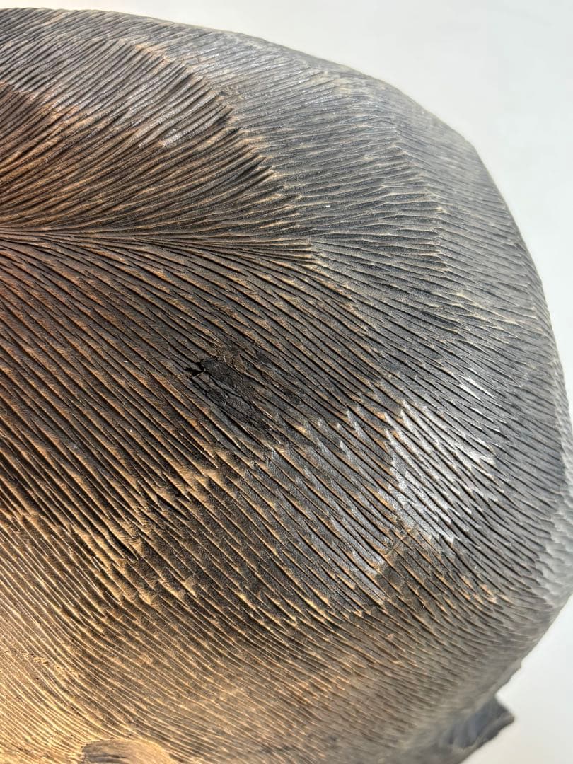 刻印「八江」木彫り熊　置物　北海道　クマ　民芸　古道具　アンティーク