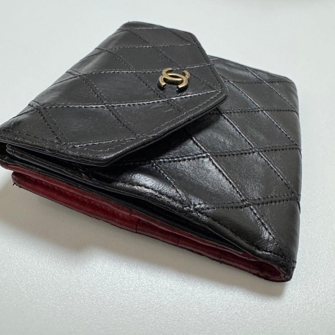 CHANEL シャネル 折り財布 ビコローレ ヴィンテージ Wホック ウォレット