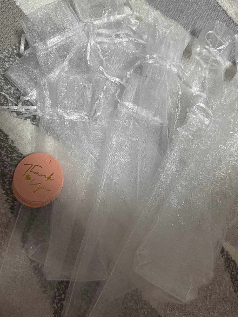 オーガンジー巾着袋 扇子収納ポーチ歯ブラシケース、クラフト包装袋結婚式の引き出物