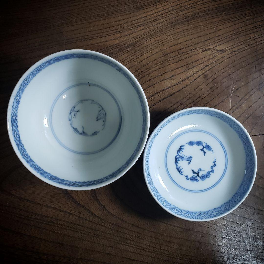 蓋物　蛸唐草　染付　松竹梅　古伊万里　訳あり