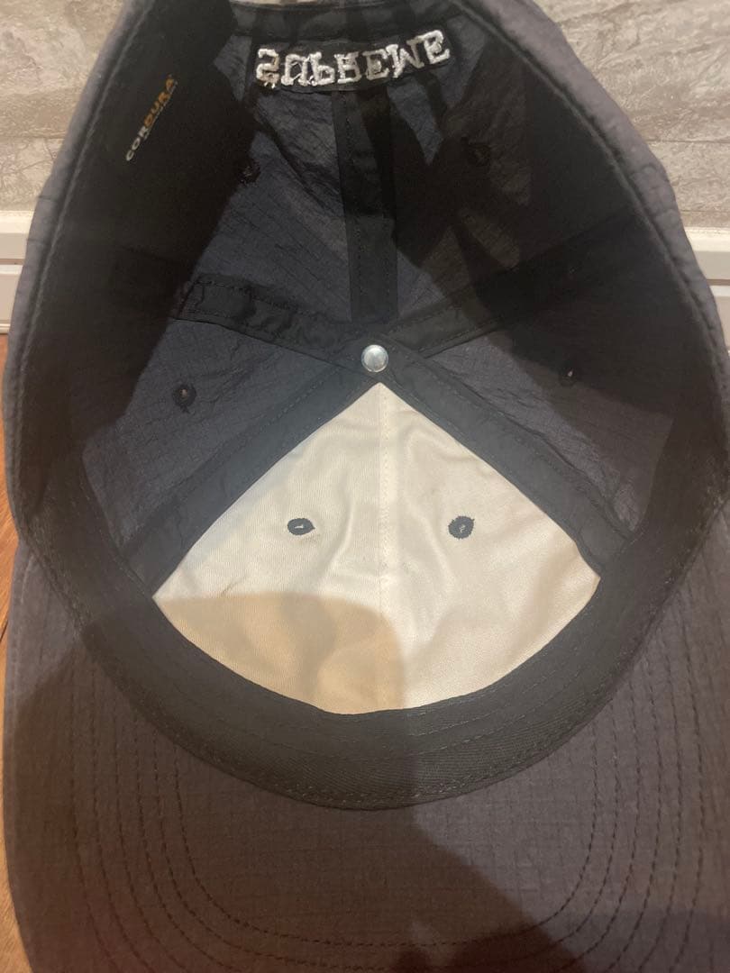 Supreme ダークグレー キャップ Sロゴ