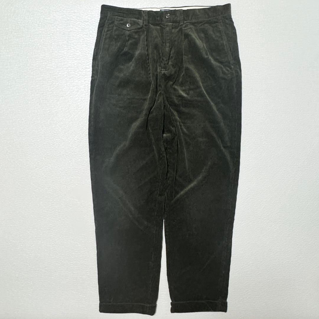 希少 ラルフローレン コーデュロイ ワークパンツ 34 ダークグリーン 太畝