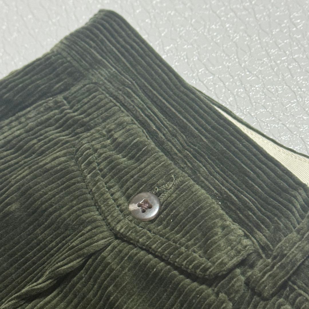 希少 ラルフローレン コーデュロイ ワークパンツ 34 ダークグリーン 太畝