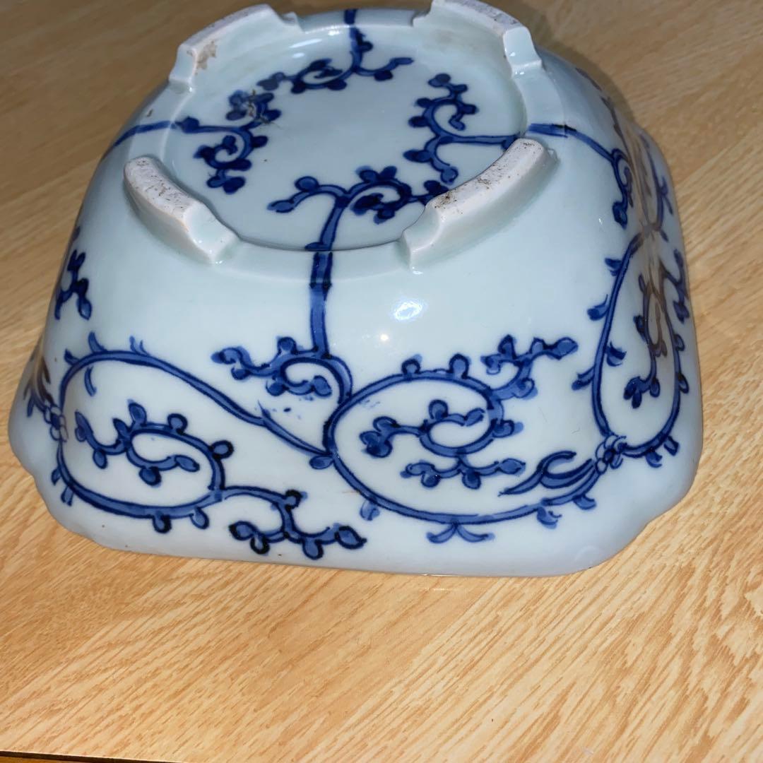 角鉢　タコ尽くし　江戸期　完品