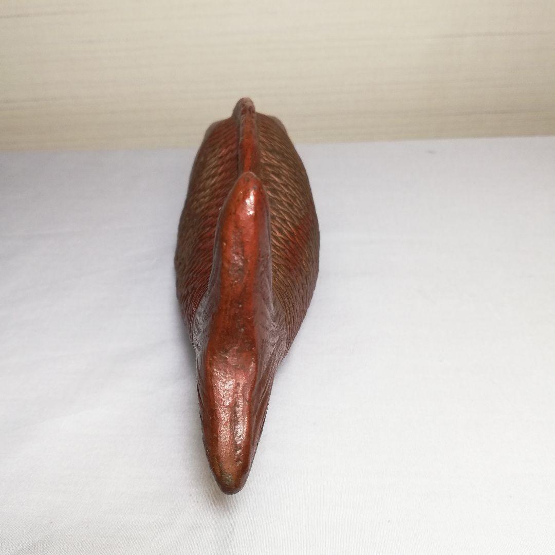 明治時代 備前焼 魚掛け花入 細工物 オブジェ 陶彫 緋襷 花器 工芸品 花瓶