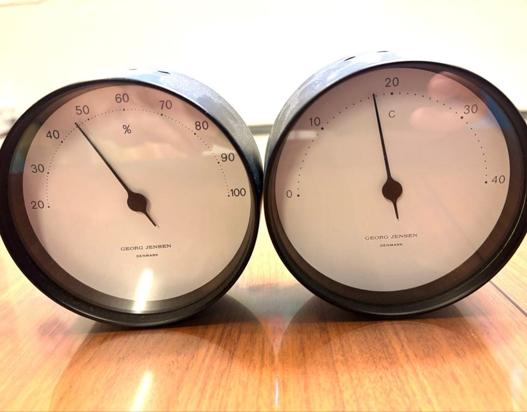 ジョージジェンセン×ロイヤルコペンハーゲン 温度計＆時計　 北欧ビンテージ