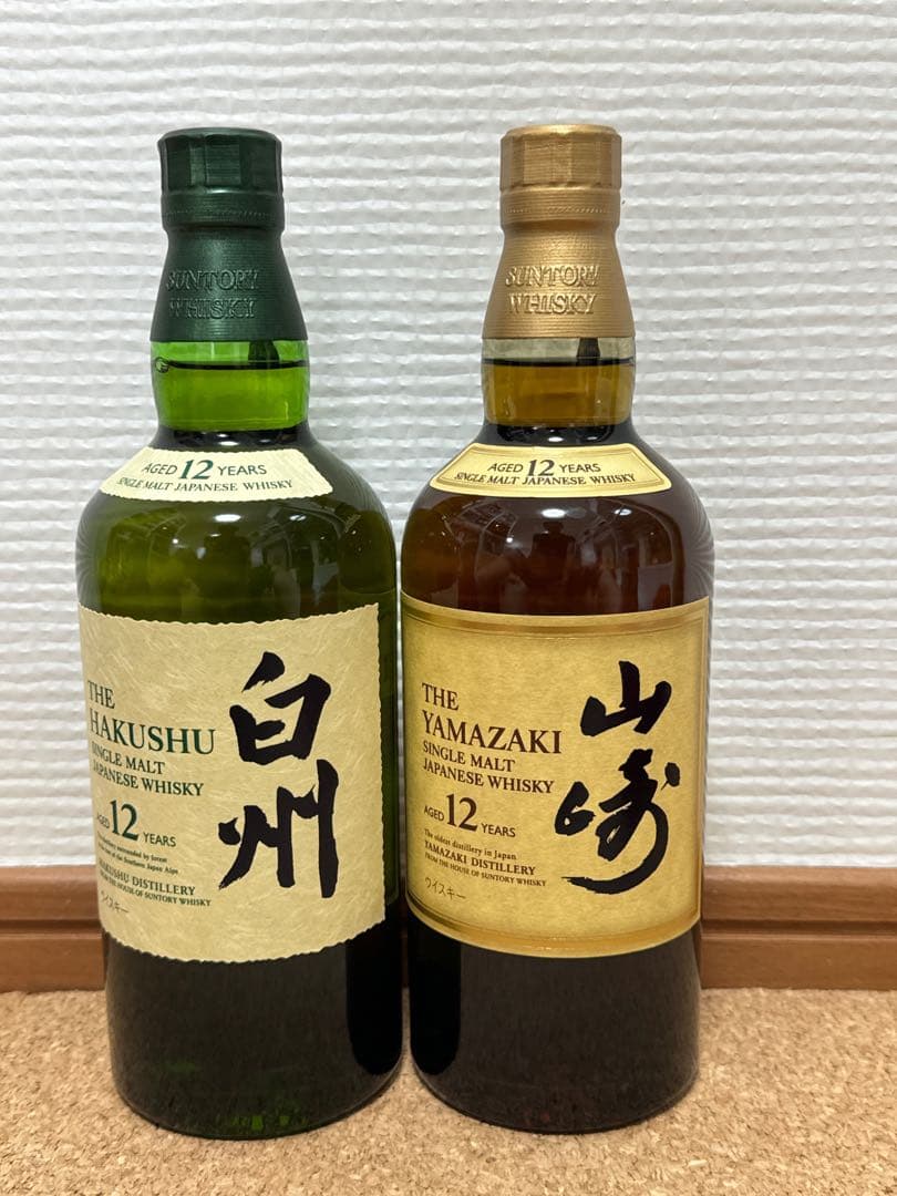 サントリー　山崎12年700m 白州12年700m 箱付き 2本セット