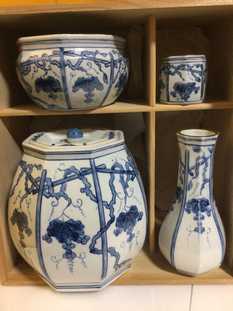 茶道具 染付皆具 共箱付き