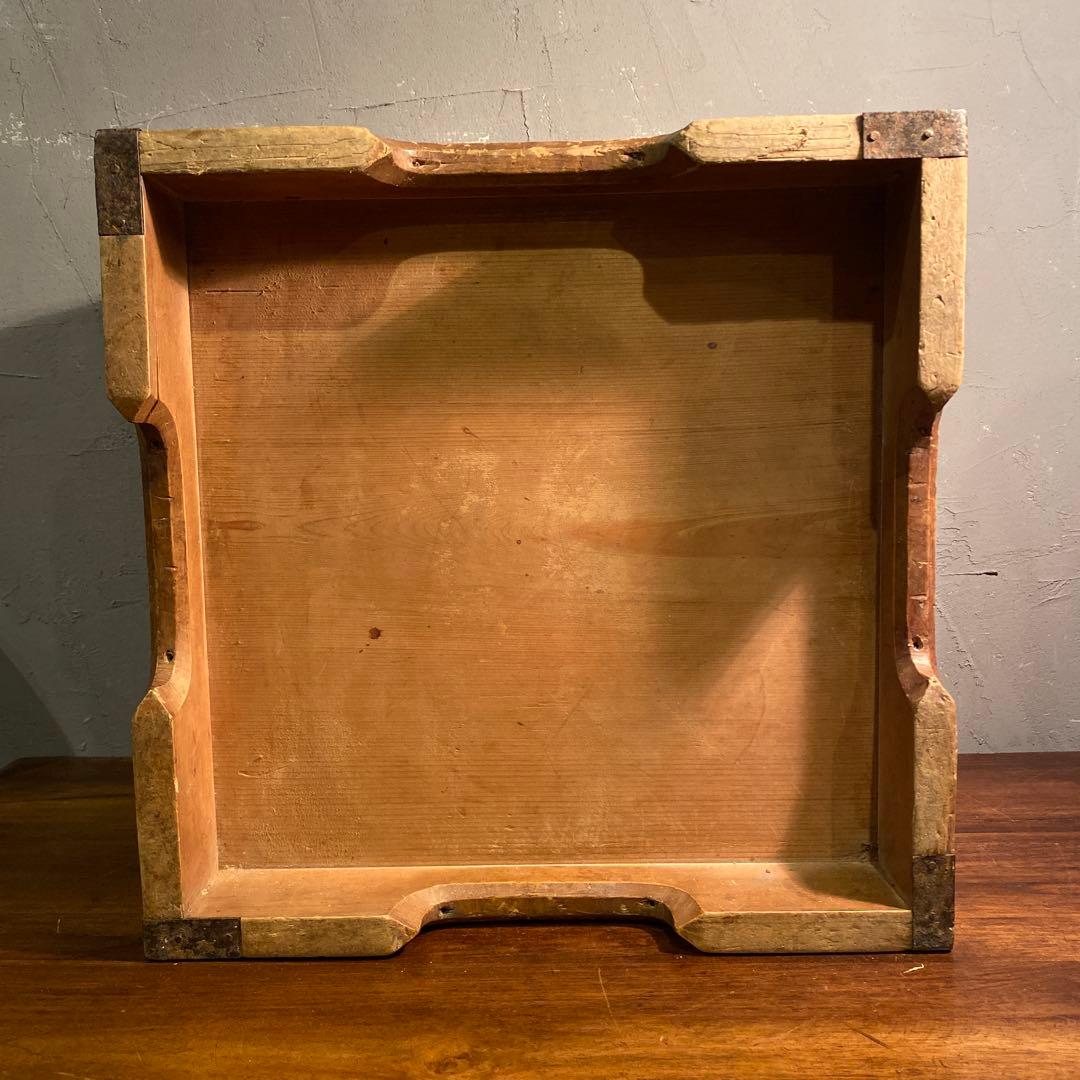 時代物 明治 大正 一斗枡 木箱 骨董品 古道具 すり切り棒 古民具