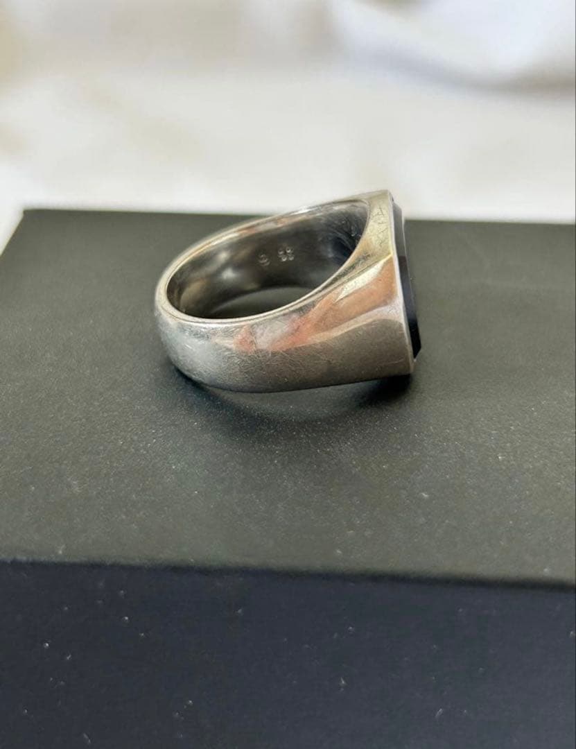 アクセサリー TOMWOOD Cushion Black Onyx Ring