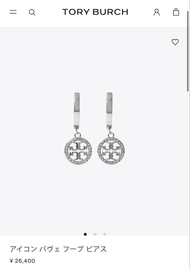 トリーバーチ アイコン パヴェ フープ ピアス TORYBURCH ピアス