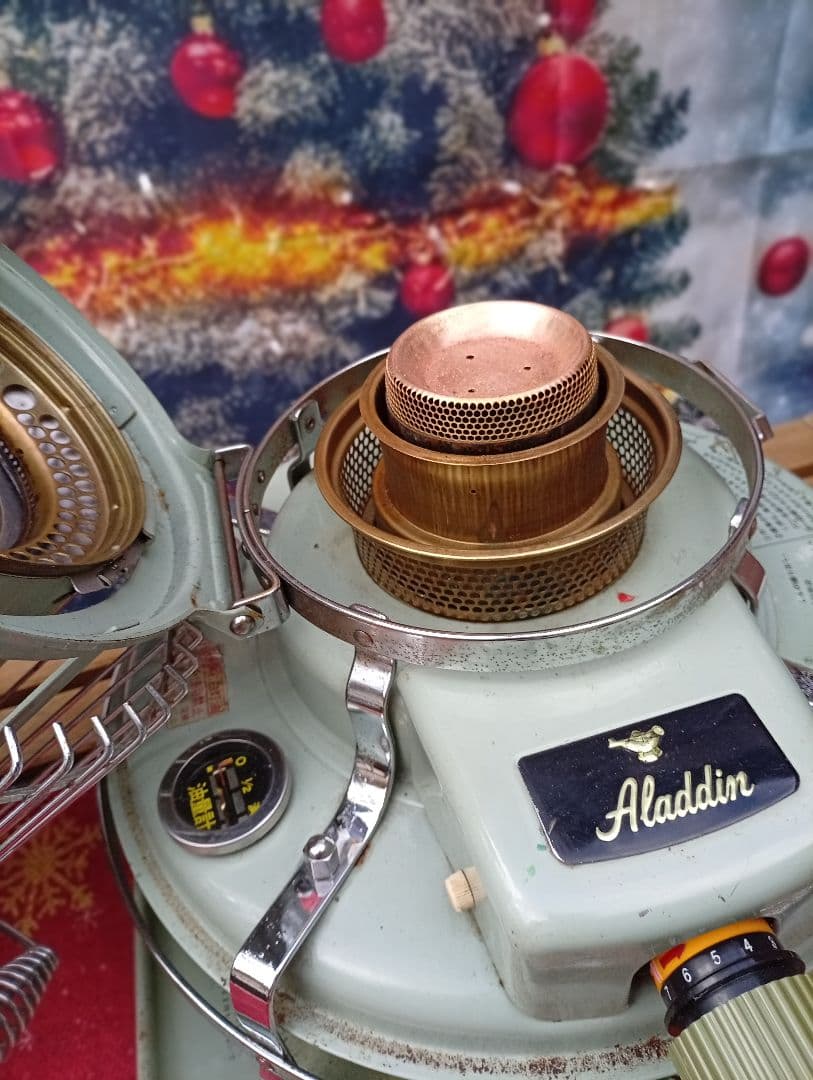 アラジン メン テナンス済。純正芯交換済。取り扱い説明書。グリーン