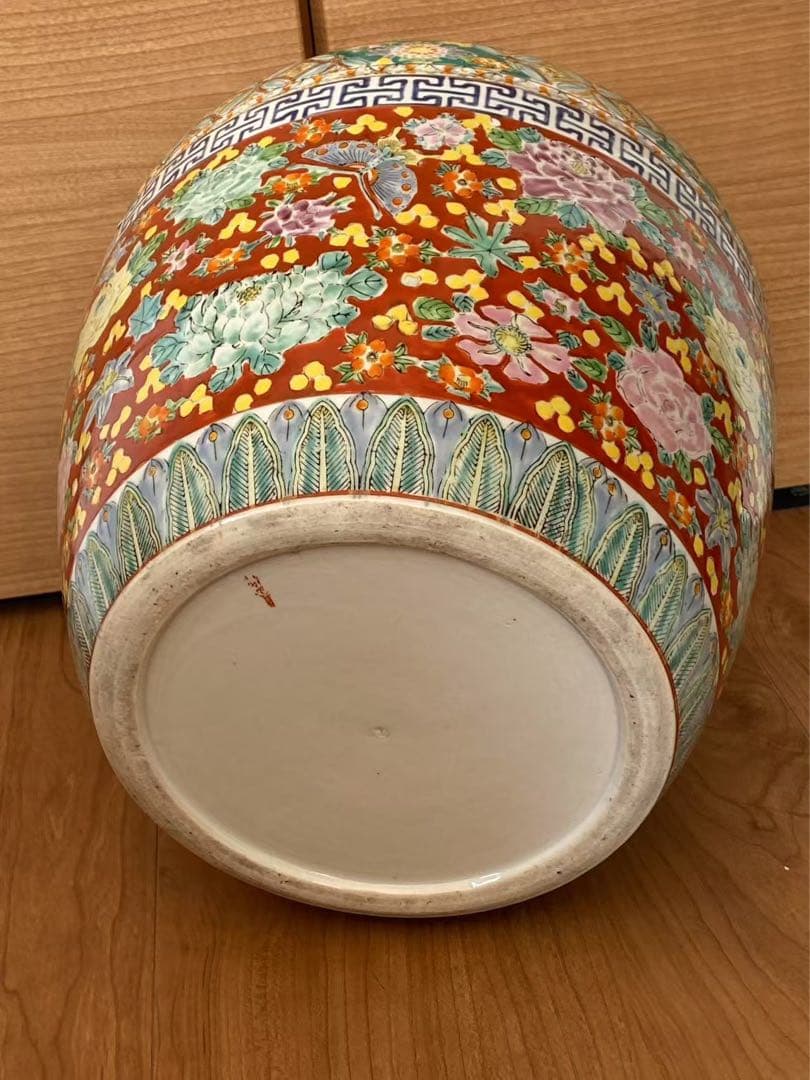 伊万里 十錦手 火鉢 古道具 陶器 水鉢 睡蓮鉢 時代物唐物