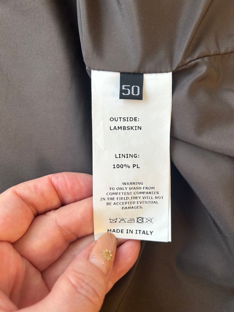 EMMETI JURI サイズ50 ラムナッパレザー　ライダースジャケット