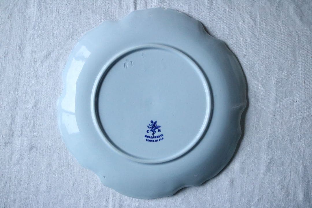 フランス　アンティーク　creil montereau ペールブルー　オランダ