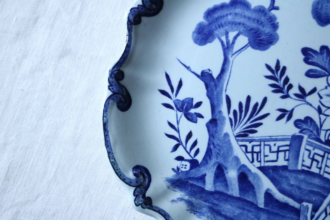 フランス　アンティーク　creil montereau ペールブルー　オランダ