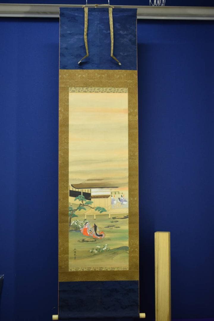 模写/土佐光貞/宮中美人画/絹表装/布袋屋掛軸HF-791