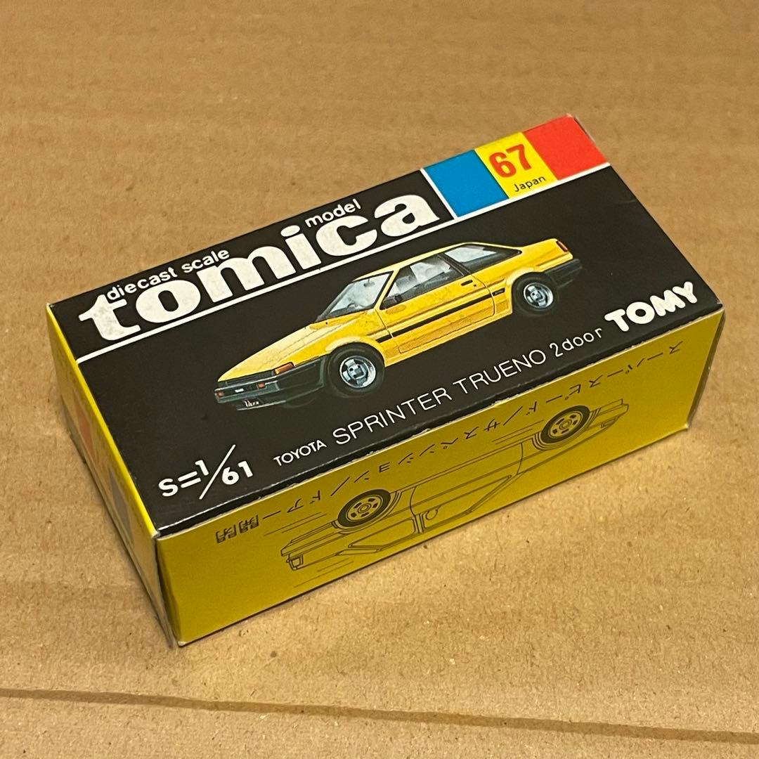 黒箱トミカ トヨタ スプリンタートレノ 2ドア　当時物　日本製　黄色　極上品