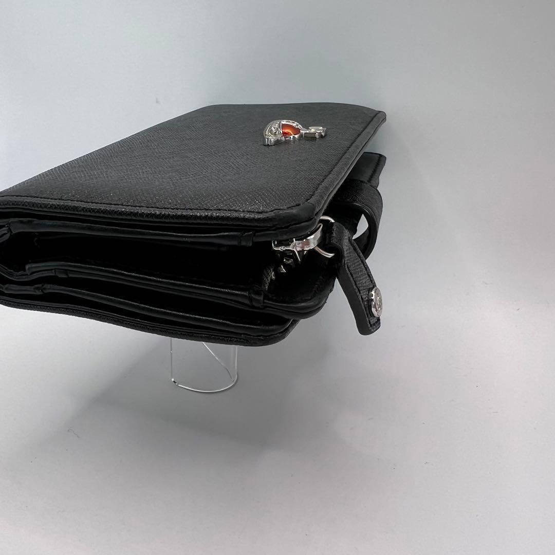 vivienne westwood 二つ折り財布　ディアマンテ　ハート　ブラック