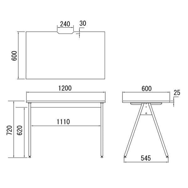 120×60×72 ジャーナルスタンダードファニチャーワークデスク