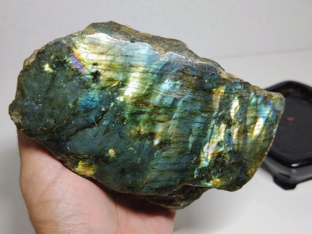 ラブラドライト 1.3kg 原石 鑑賞石 自然石 誕生石 鉱物 鉱石 水石