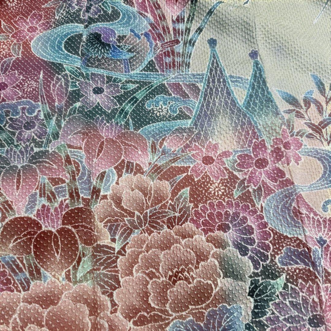 藤娘きぬたや ピンク系 牡丹松鶴 総絞り振袖