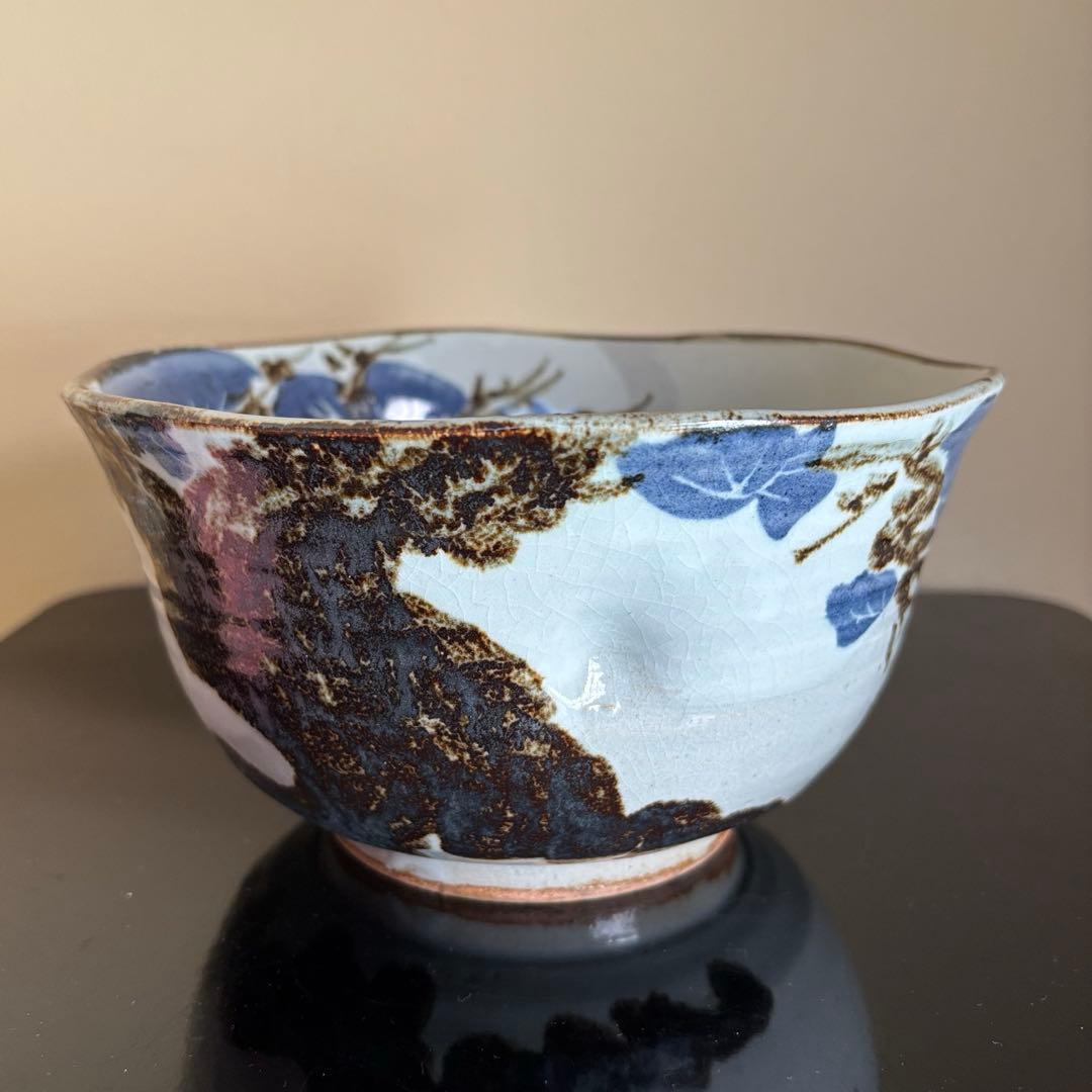 京焼名工 五代 清風与平造 瑞松 鉢 茶道具 菓子鉢 盛鉢 共箱 共布付き