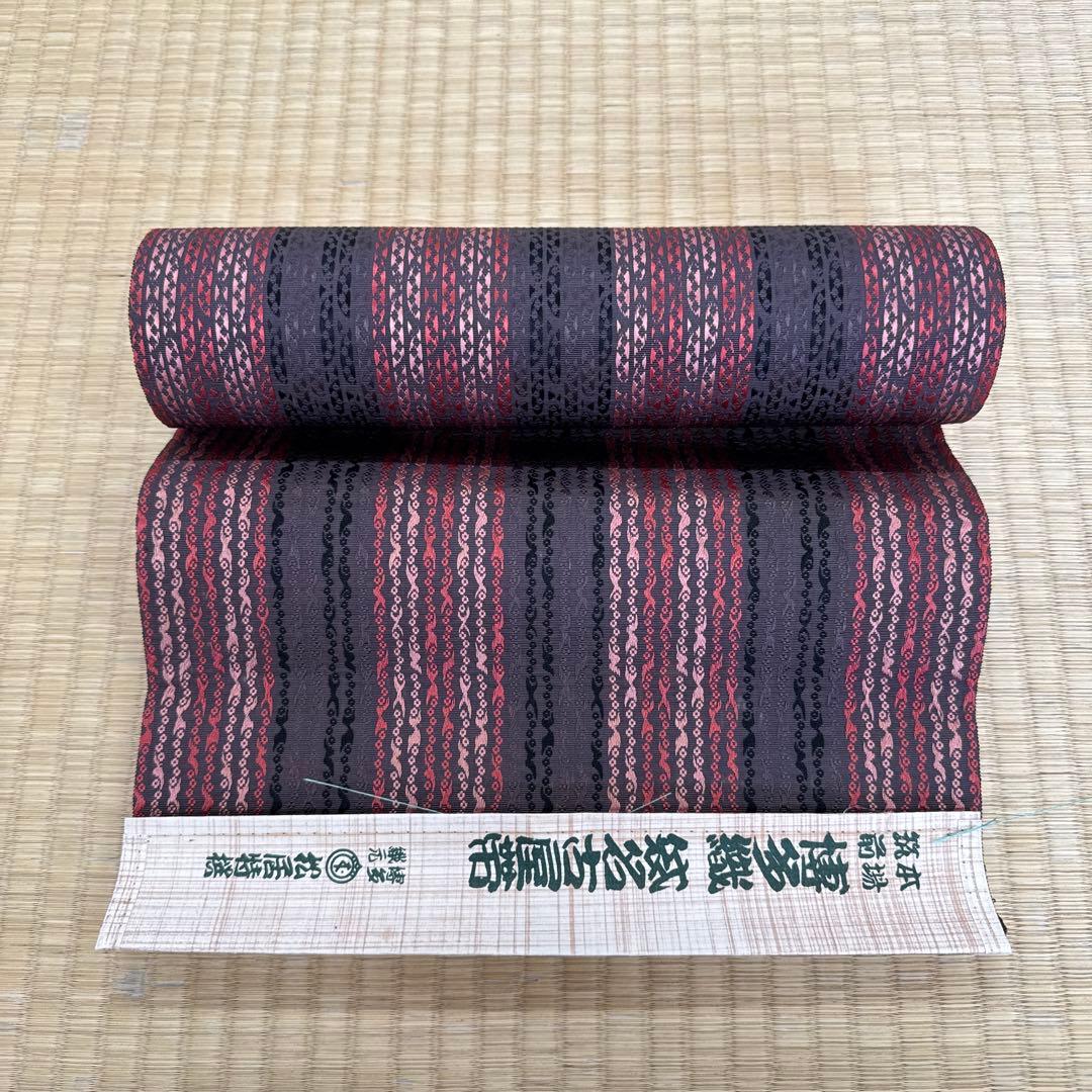 博多織名古屋帯　反物　松居特撰手織り　繻子織