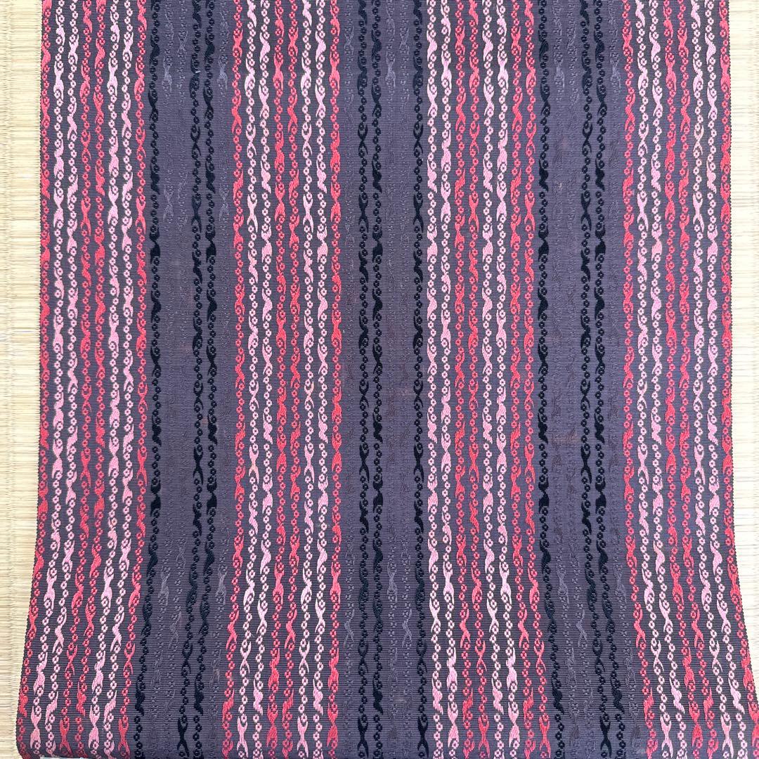 博多織名古屋帯　反物　松居特撰手織り　繻子織