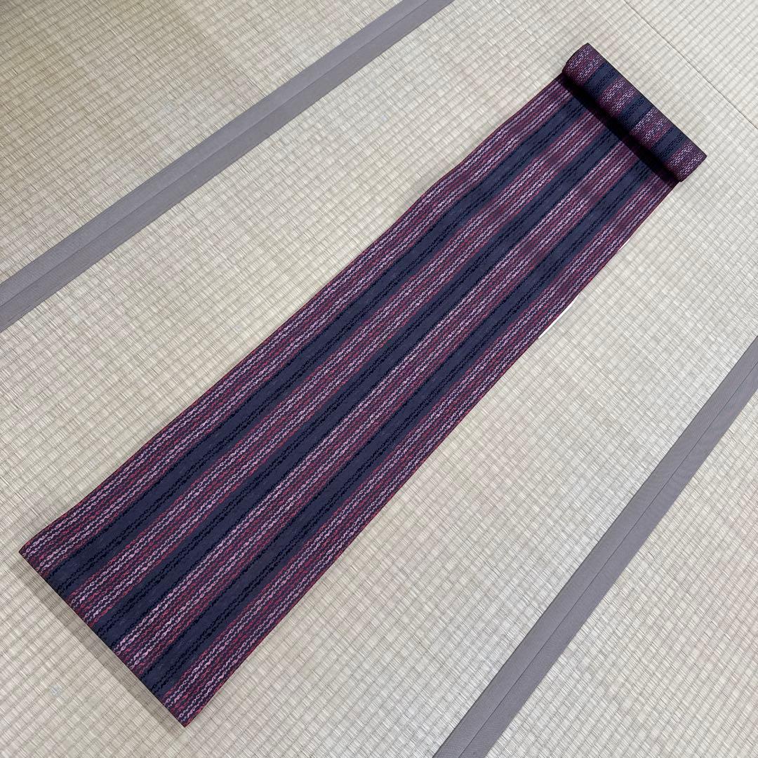 博多織名古屋帯　反物　松居特撰手織り　繻子織