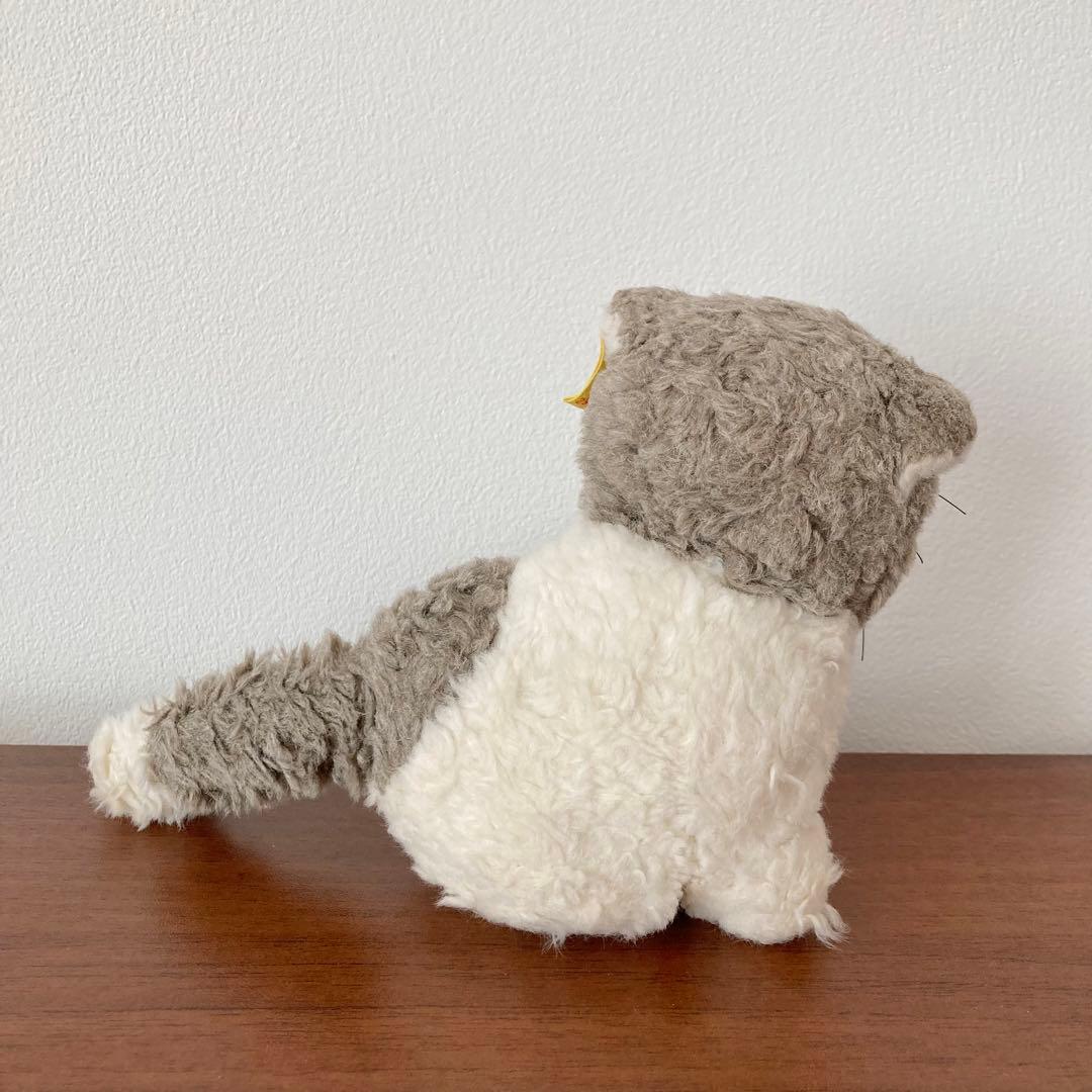 オールドシュタイフ　ハチワレ猫　シュタイフ　ぬいぐるみ　ドイツ　ヴィンテージ