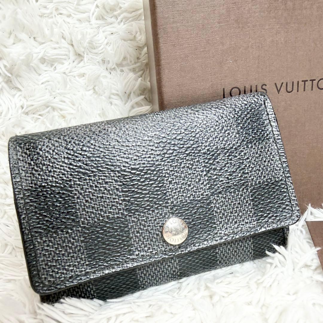 【付属品あり】ルイヴィトン 6連キーケース ダミエ グラフィット ミュルティクレ