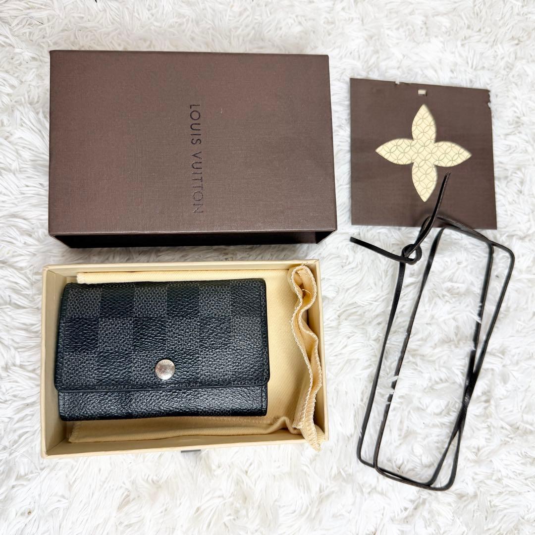 【付属品あり】ルイヴィトン 6連キーケース ダミエ グラフィット ミュルティクレ