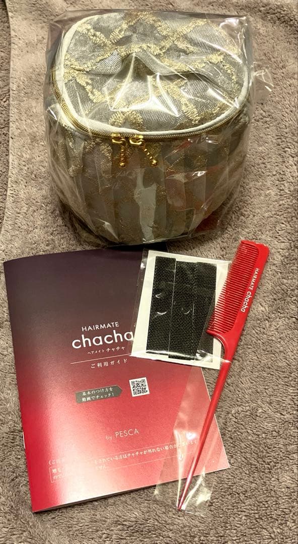 チャチャ　ヘアメイトチャチャ　ダークブラウン　ショート　チャチャテープ追加3枚付