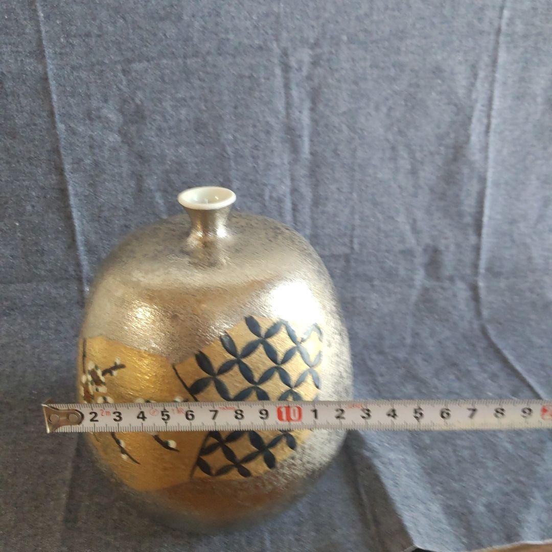 九谷博峰 花瓶 壺 木箱無し