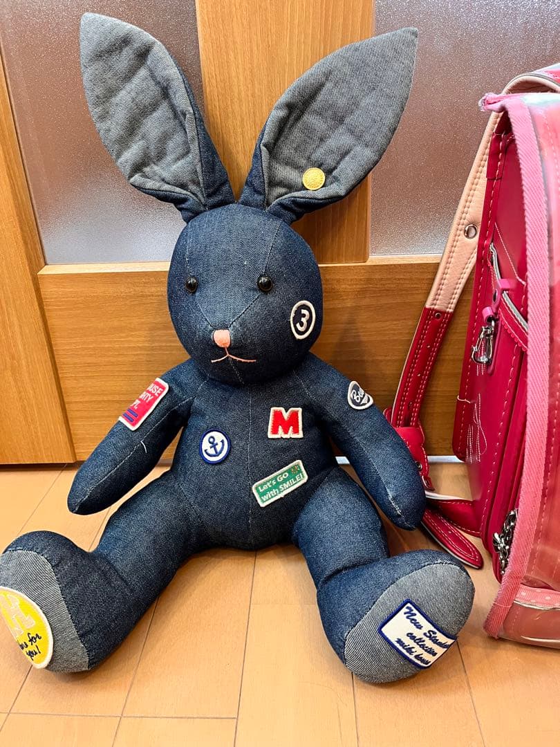 超希少⭐︎新品同様ミキハウス⭐︎ぬいぐるみ　うさぎ　デニム