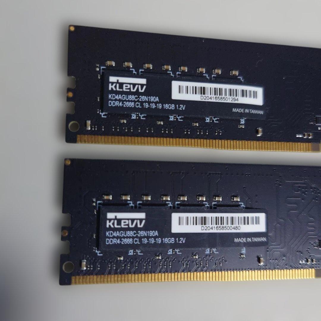 KLEVV DDR4-2666 16GB 2枚