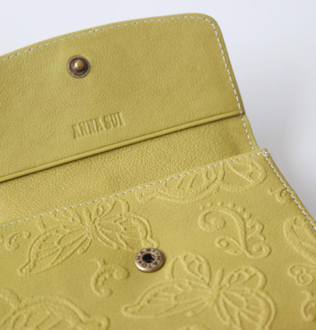 新品タグ付き【アナスイ】バタフライ ダンス 口金 がま口二つ折り財布