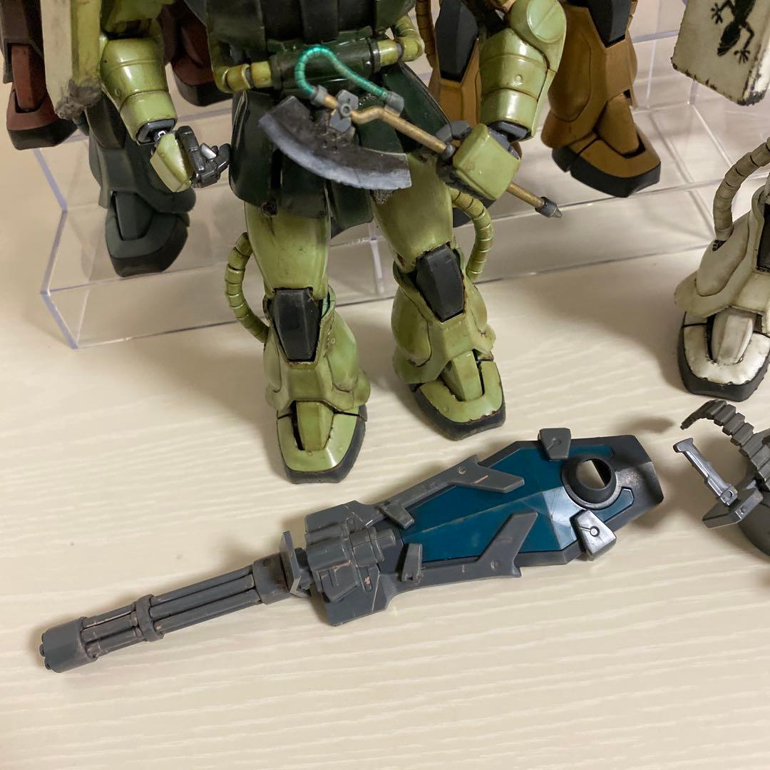 MG 1/100　ザク　ウェザリング強　11体まとめ ダメージ加工 塗装完成品