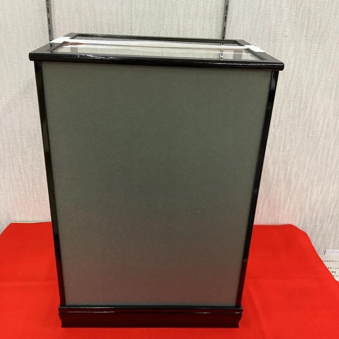 IK-1 美品！12号　面取り　ひな人形ガラスケース　市松ケースのみ　巾39㎝