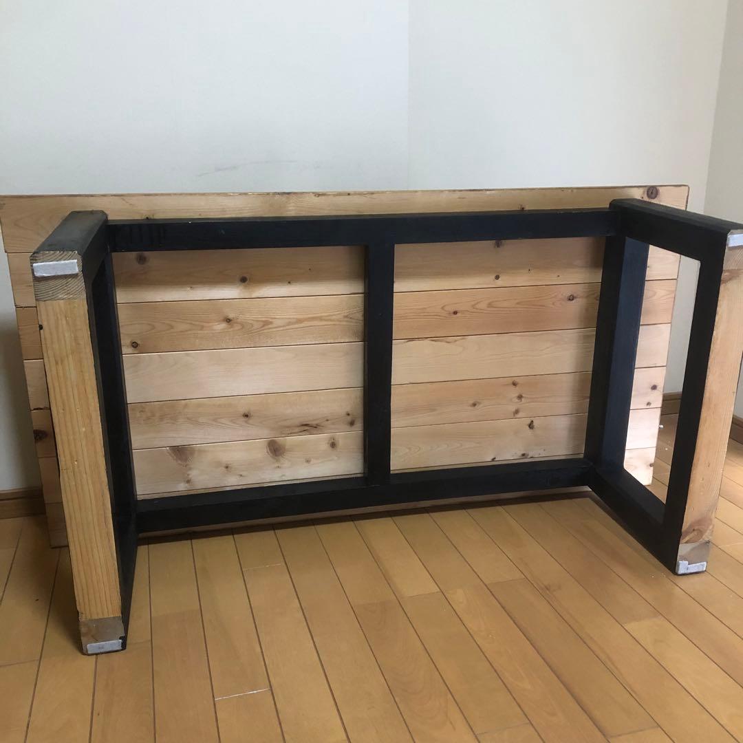 ローテーブル【一点物】ハンドメイド　センターテーブル　木材　ブルックリンスタイル