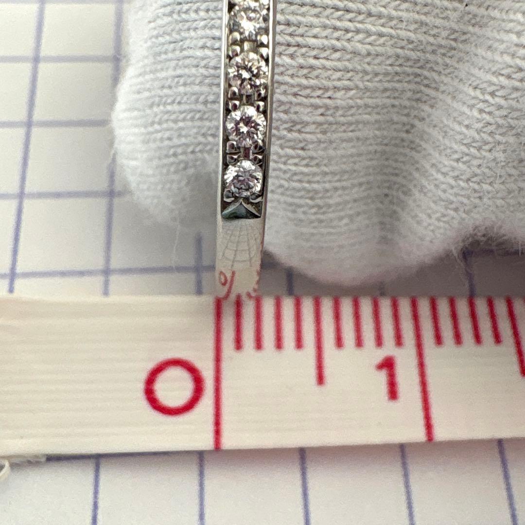 【美品】4℃ Pt950 ダイヤモンド リング ハーフエタニティ　10.5号