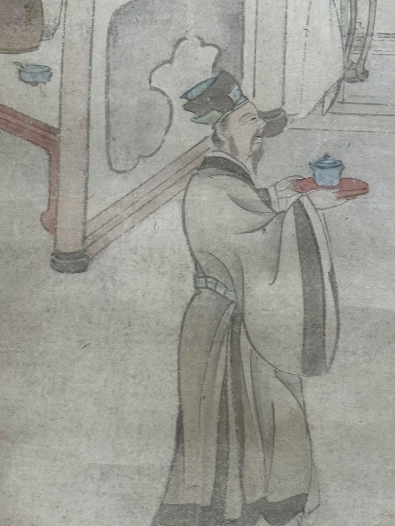 孝子ニ圖　紙本肉筆　小田海仙筆　掛軸　共箱　送料込み251031