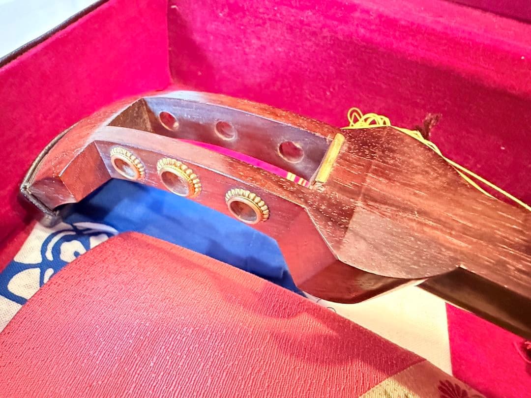 三味線　和楽器　細棹　長唄　撥　ハードケース　付属